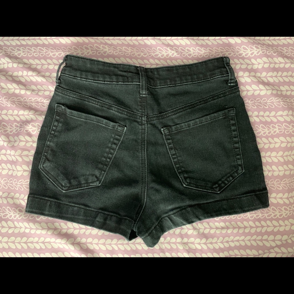 Forever 21 Black Denim Jean Shorts